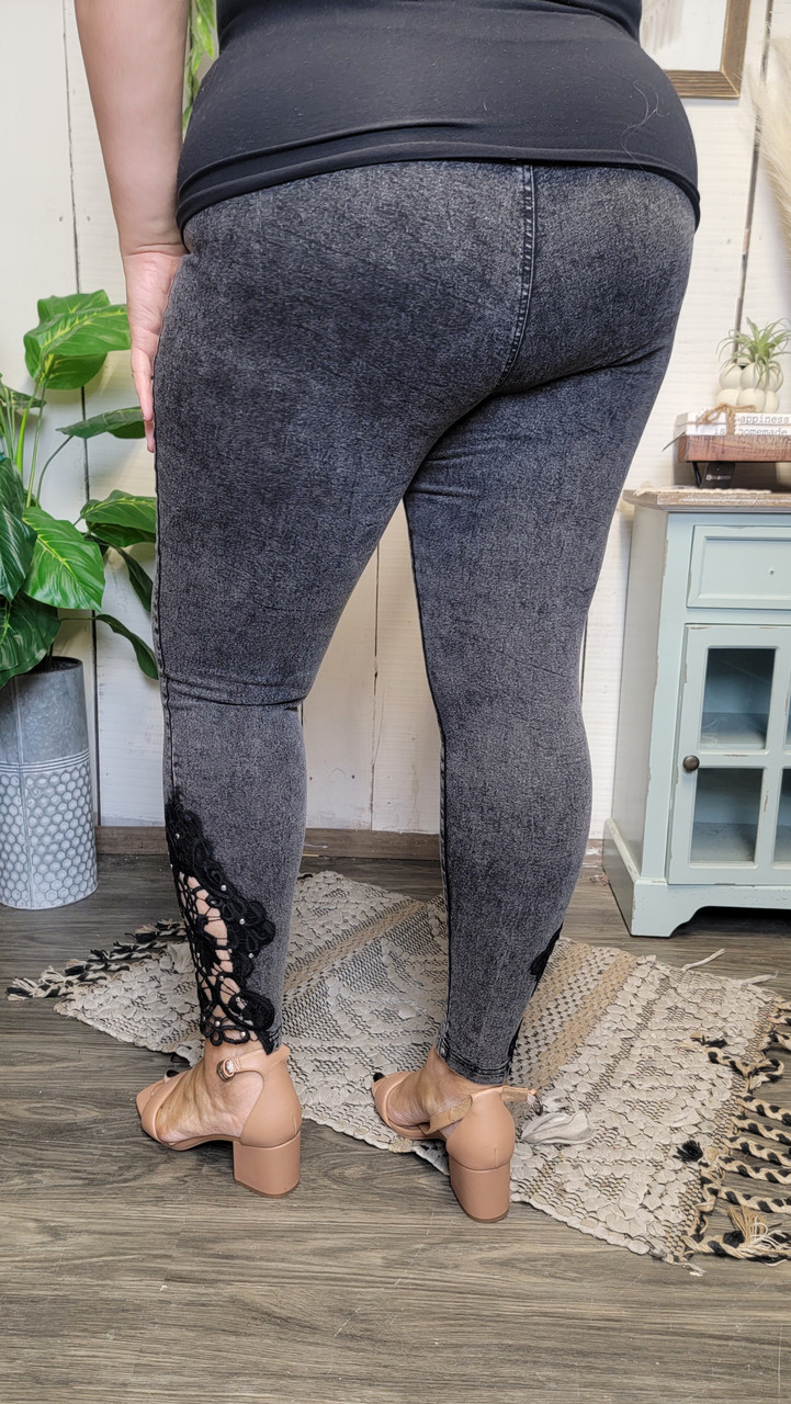 Ripped Jeggings Womens