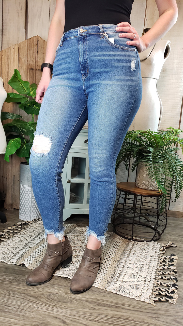 Super High Rise Distressed Skinny Jean - mulberrycottage