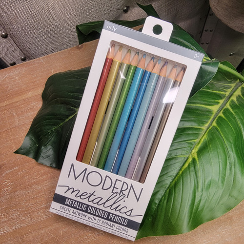 Modern Metallics Colored Pencils - Set of 12 - OOLY