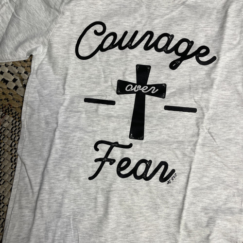 Courage Over Fear Tee-Ash