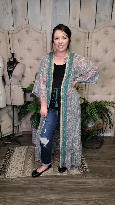 Boho Dreams Kimono-Sage