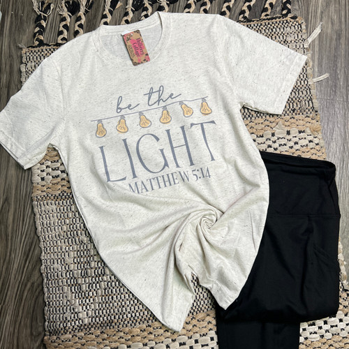 Be the Light Tee- Oatmeal