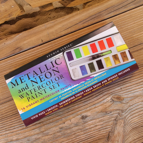 Metallic and Neon Watercolor Paint Set