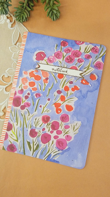 Notebook-Purple Painted Flowers