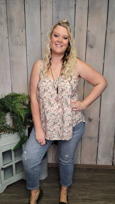 Curvy Vintage Florals Tank