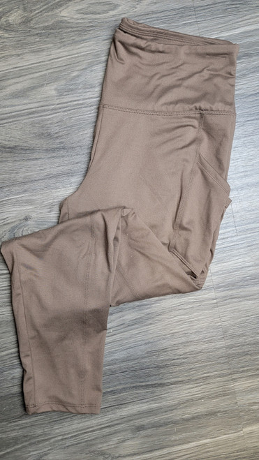 Curvy Buttery Soft Yoga Pocket Legging-Mocha