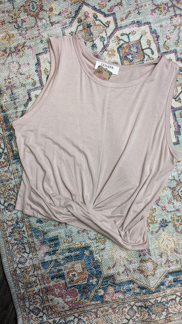 Basic Crop Top-Dusty Blush