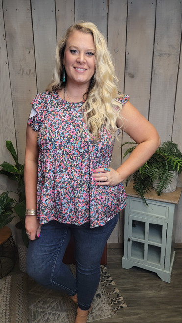 Curvy Confetti Top