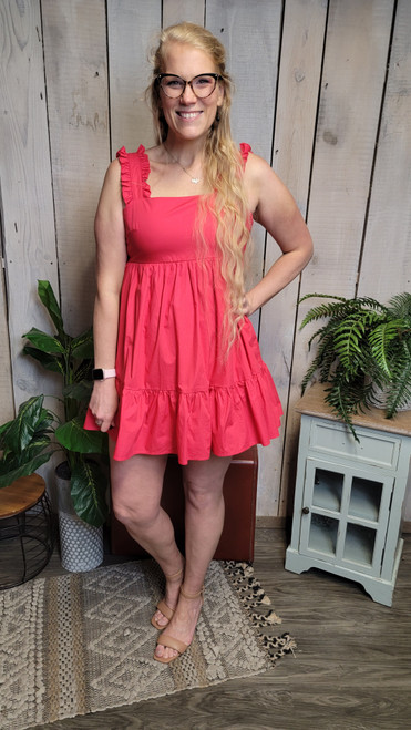 Anabelle Sleeveless Mini Dress - Red
