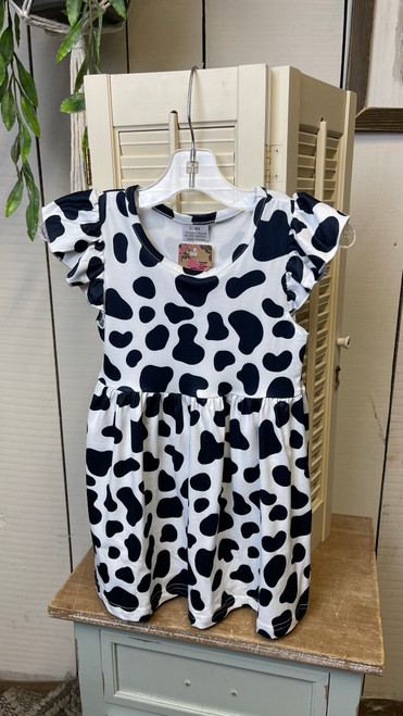 Kids Cow Print Dress