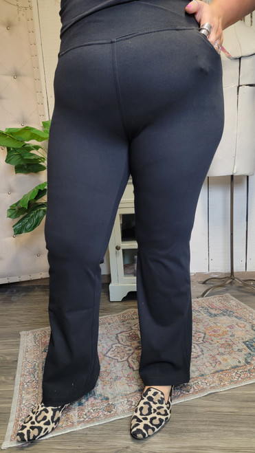 Curvy Flare Jegging-Black