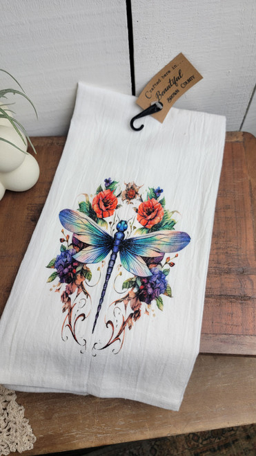 Flower Sack Towel-Dragonfly