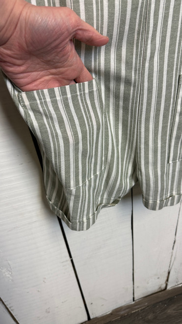 Striped Pocket Romper