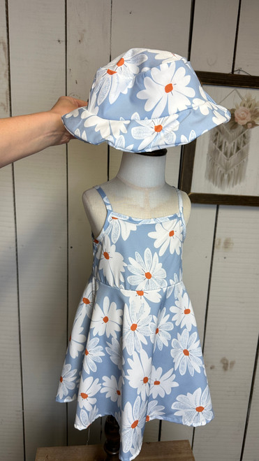Baby Blue Daisy Dress Set
