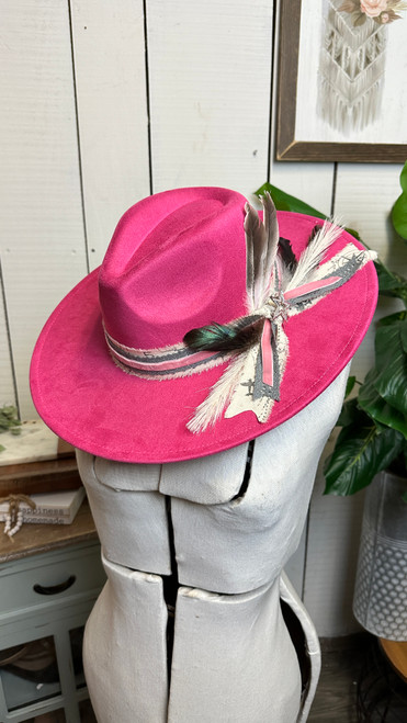 Hot Pink Star Heart Hat