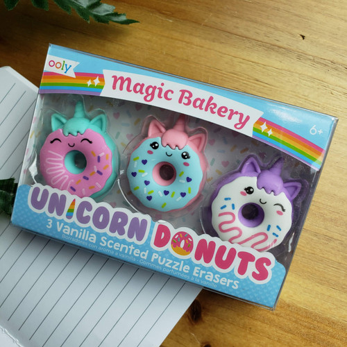 Unicorn Donuts Vanilla Scented Puzzle Erasers