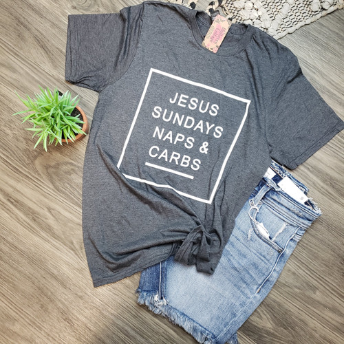 Jesus Sundays T-Shirt Charcoal