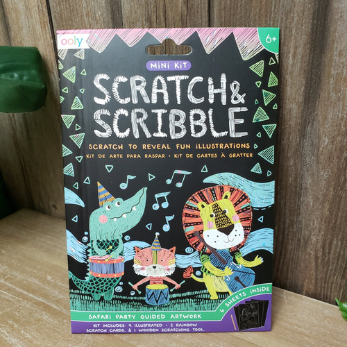 Mini Scratch & Scribble Art Kit-Safari Party