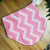 Baby Bib- Pink Chevron w/Grey