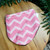 Baby Bib- Pink chevron w/Black 