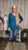 V-Neck Long Sleeve Top-Teal