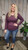 Curvy Buttery Soft Fitted Long Sleeve-Eggplant