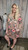 Curvy Floral Becky Babydoll Dres-Taupe
