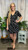 Short Sleeve Polka Dot Mini Dress-Black