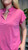 Ruffled V-Neck Short Sleeve-Fuchsia