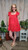 Red Square Neck Dress