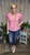 Square Neck Terry Top-Pink