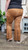 Curvy Suede Fringe Pants-Camel