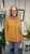 Waffle Long Sleeve Babydoll Top-Mustard