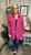 Corduroy Peplum Shacket-Magenta