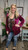 Curvy Velvet Cardigan-Raspberry