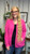 Zip Front Fur Bomber Jacket-Hot Pink