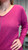 Ribbed Exposed Stitch Top-Fuchsia