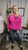 Curvy Pearl Shoulder Sweater-Pink