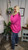 Curvy Zip Front Fur Bomber Jacket-Hot Pink