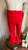 Girls Bell Ruffle Legging-Red