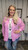 Curvy Mindy Mesh Button Up-Barbie Pink