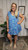 Curvy Flutter Slv Print Mini Dress-Blue