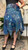 Alaina Patchwork Skirt - Blue