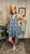 Deena Ruffle Neck Short Dress-Blue