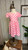 Girls Knit Dress-Pink Check