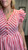 Geo Striped S/S Dress-Pink Red