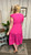 Flutter Sleeve Vneck Dress-Hot Pink