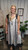 Curvy V-Neck Pleated Midi Dress-Blk Multi