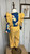 Girls Mustard Cord Overall Set