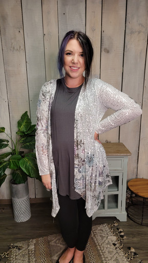 Long Sleeve Sequin Cardigan mulberrycottage